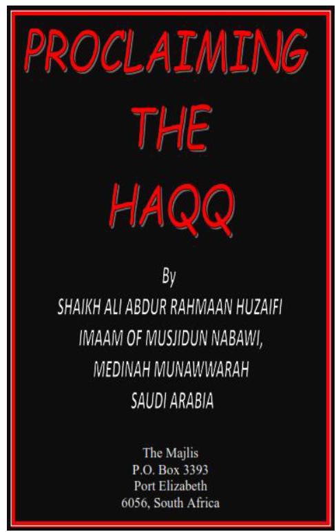 Proclaiming the Haqq
