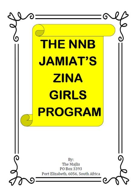 NNB JAMIAT’S ZINA GIRLS PROGRAM