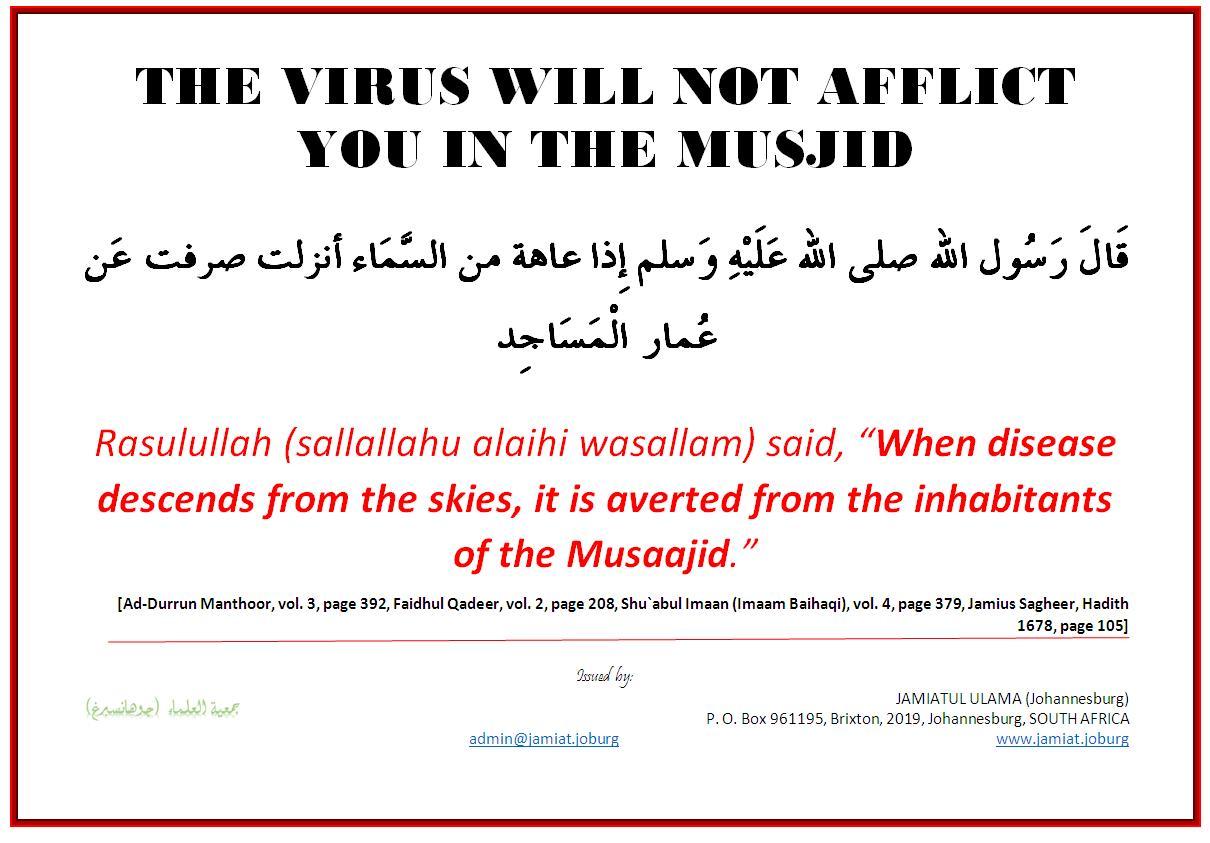 Virus in Musjid.